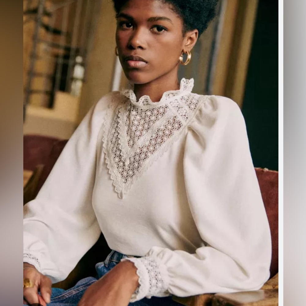 Sezane white blouse - NWT